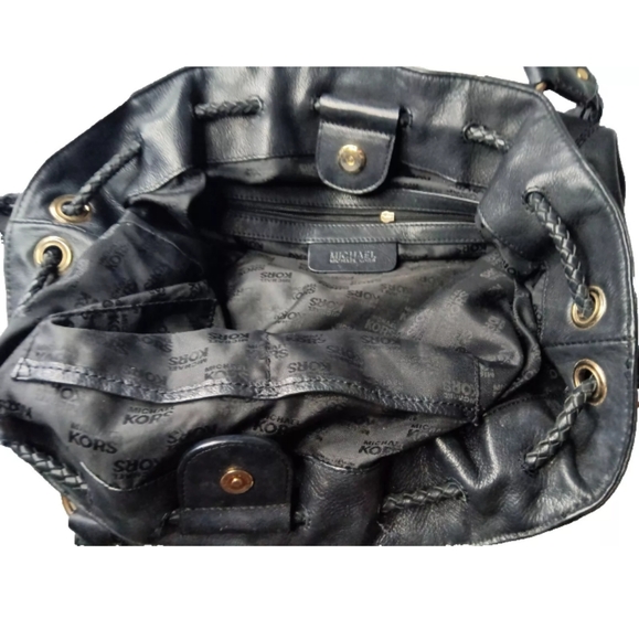 Michael Kors Woodside Large Satchel Leather Handbag  Black - Picture 6 of 8